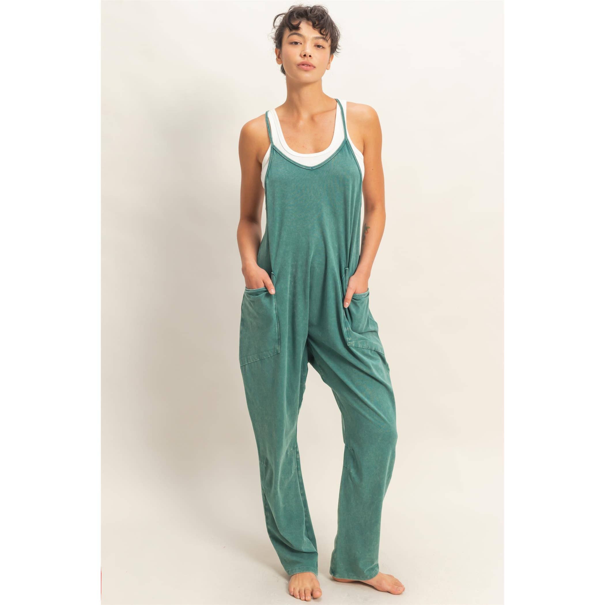 HYFVE - Mineral Wash Spaghetti Strap Jumpsuit