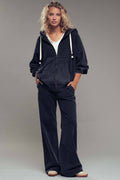 Vintage-Wash Zip-Up Hoodie
