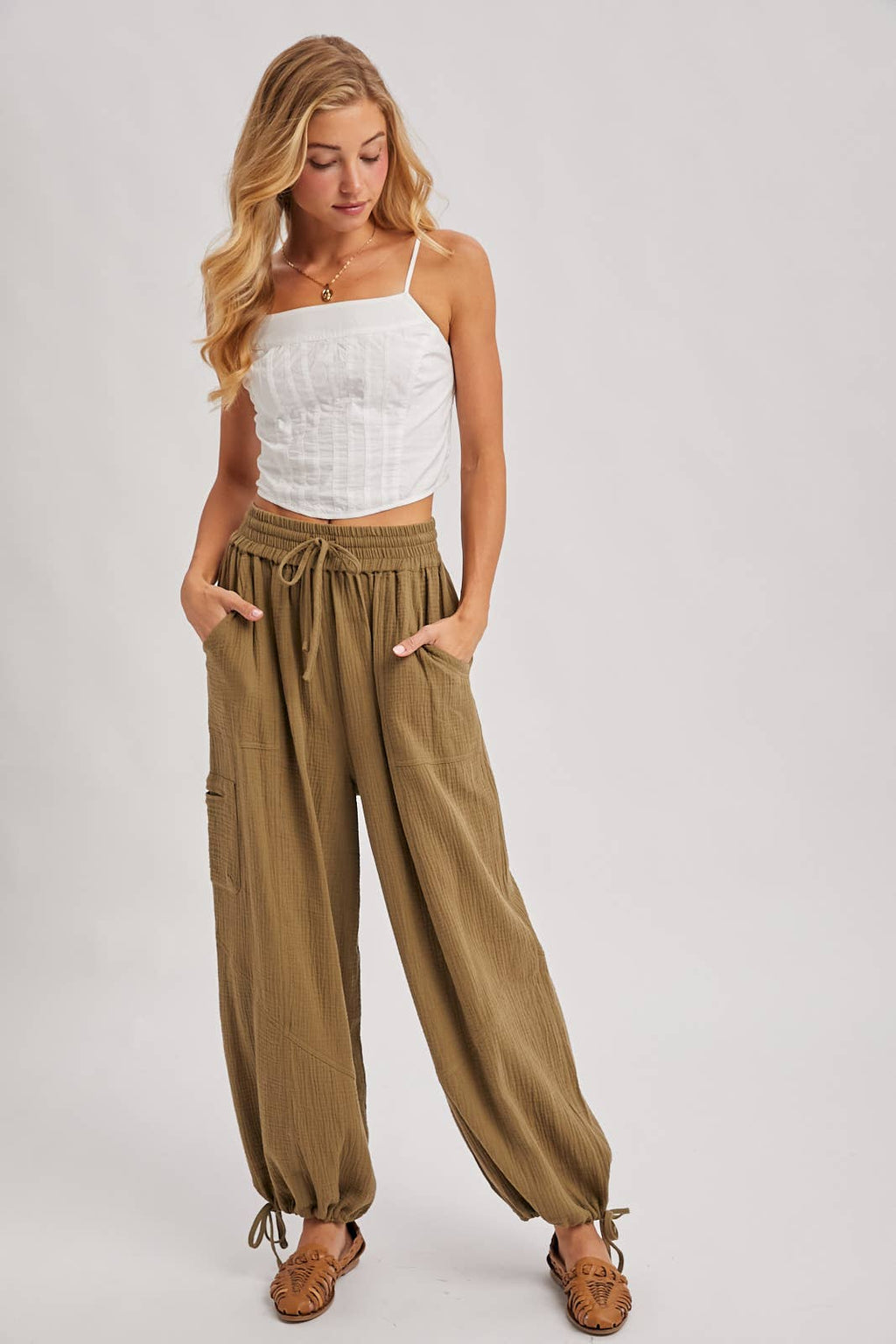 Bluivy - JOGGER HAREM DRAWSTRING PANTS