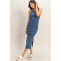 HYFVE - Acid Washed Ribbed Midi Tank Dress