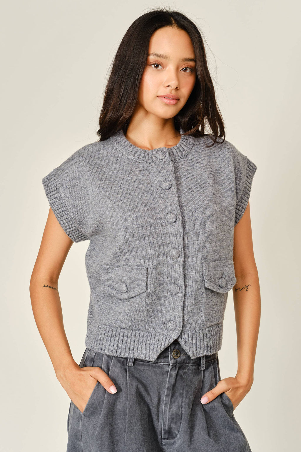 A Favorite Button Down Sweater Vest