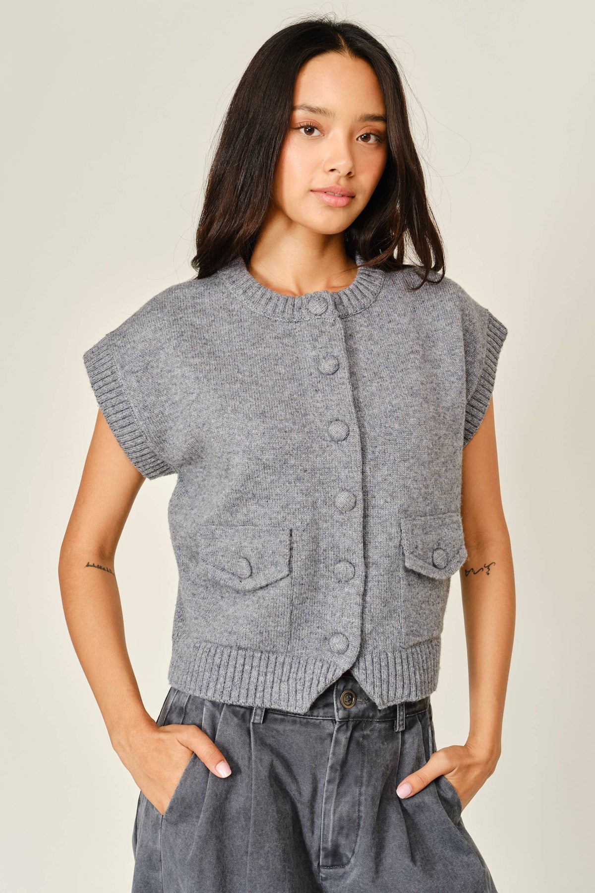 A Favorite Button Down Sweater Vest