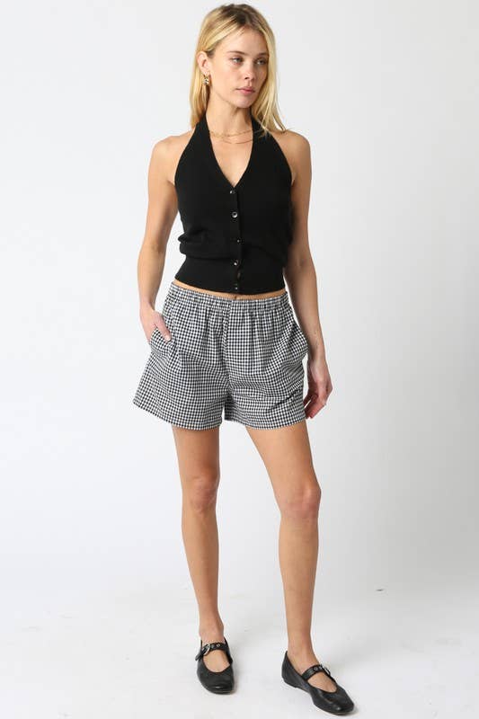Olivaceous - Yoly Knit Halter Top