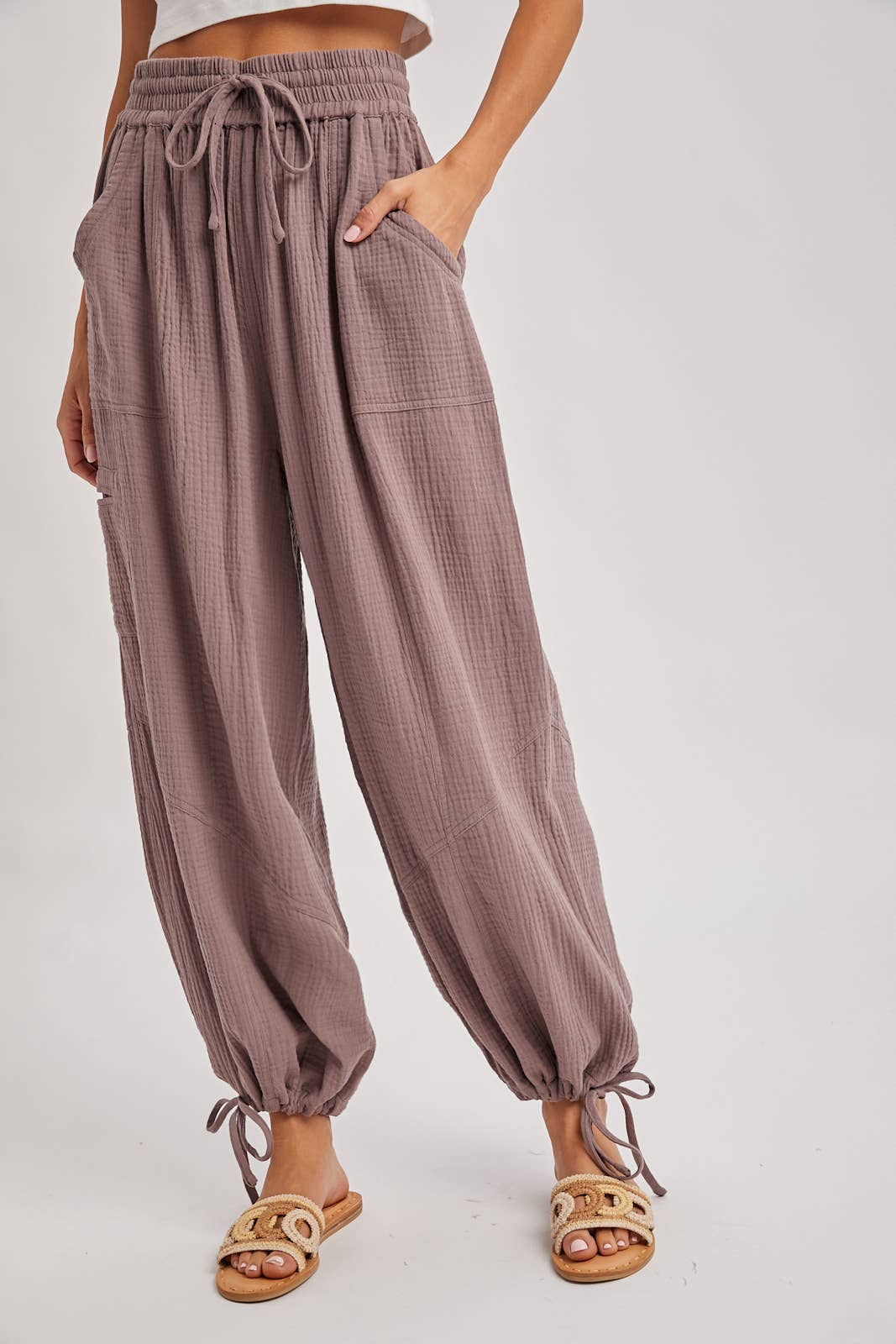 Bluivy - JOGGER HAREM DRAWSTRING PANTS