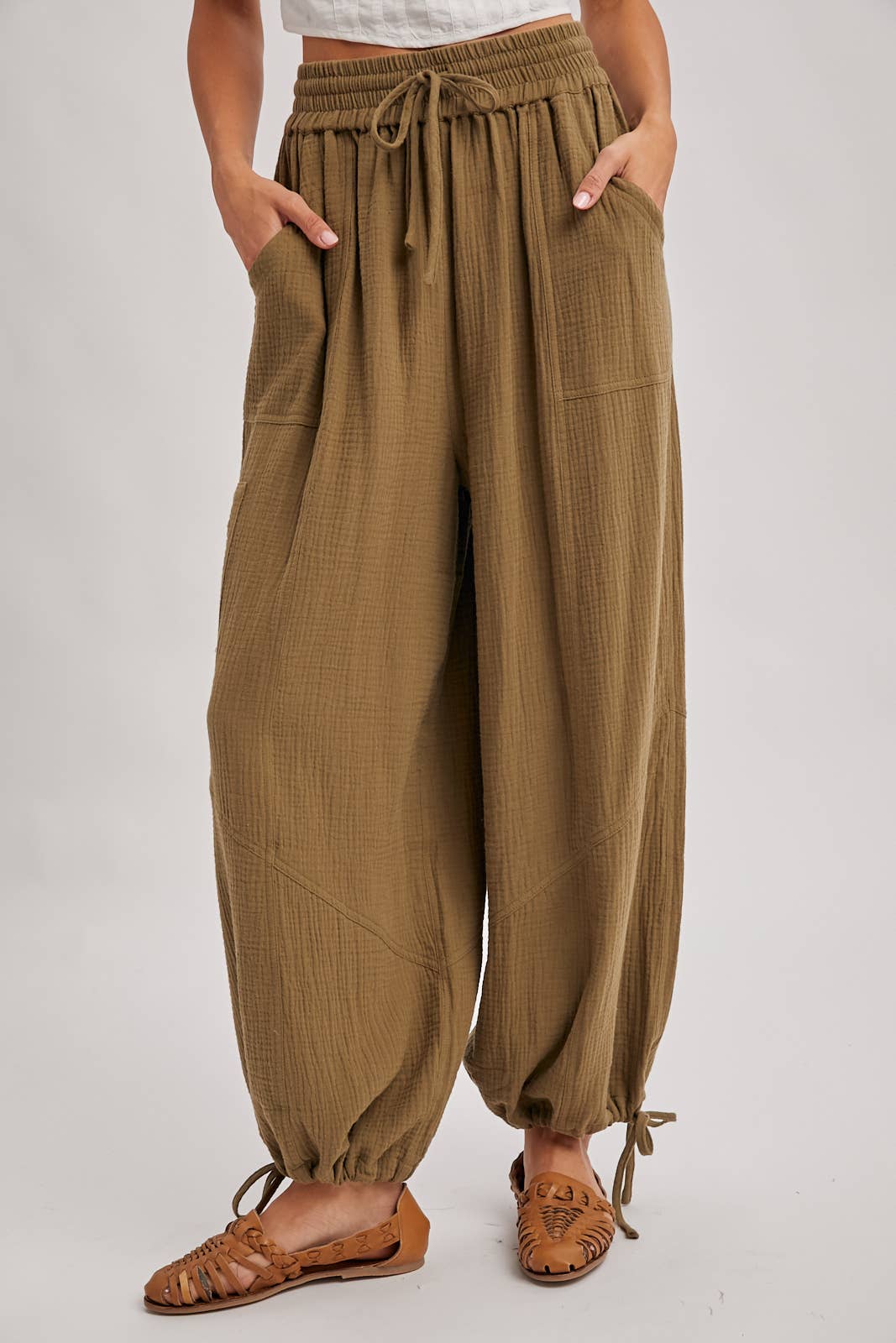 Bluivy - JOGGER HAREM DRAWSTRING PANTS