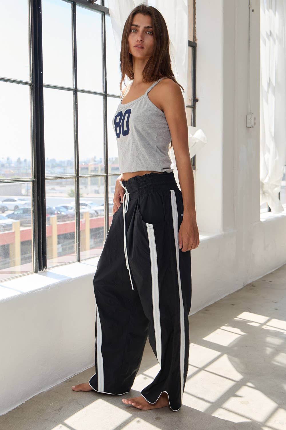 BUCKETLIST INC - IP5540 | Windbreaker Pants With Contrast Stripe
