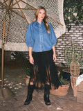 A Favorite Suede Fringe Midi