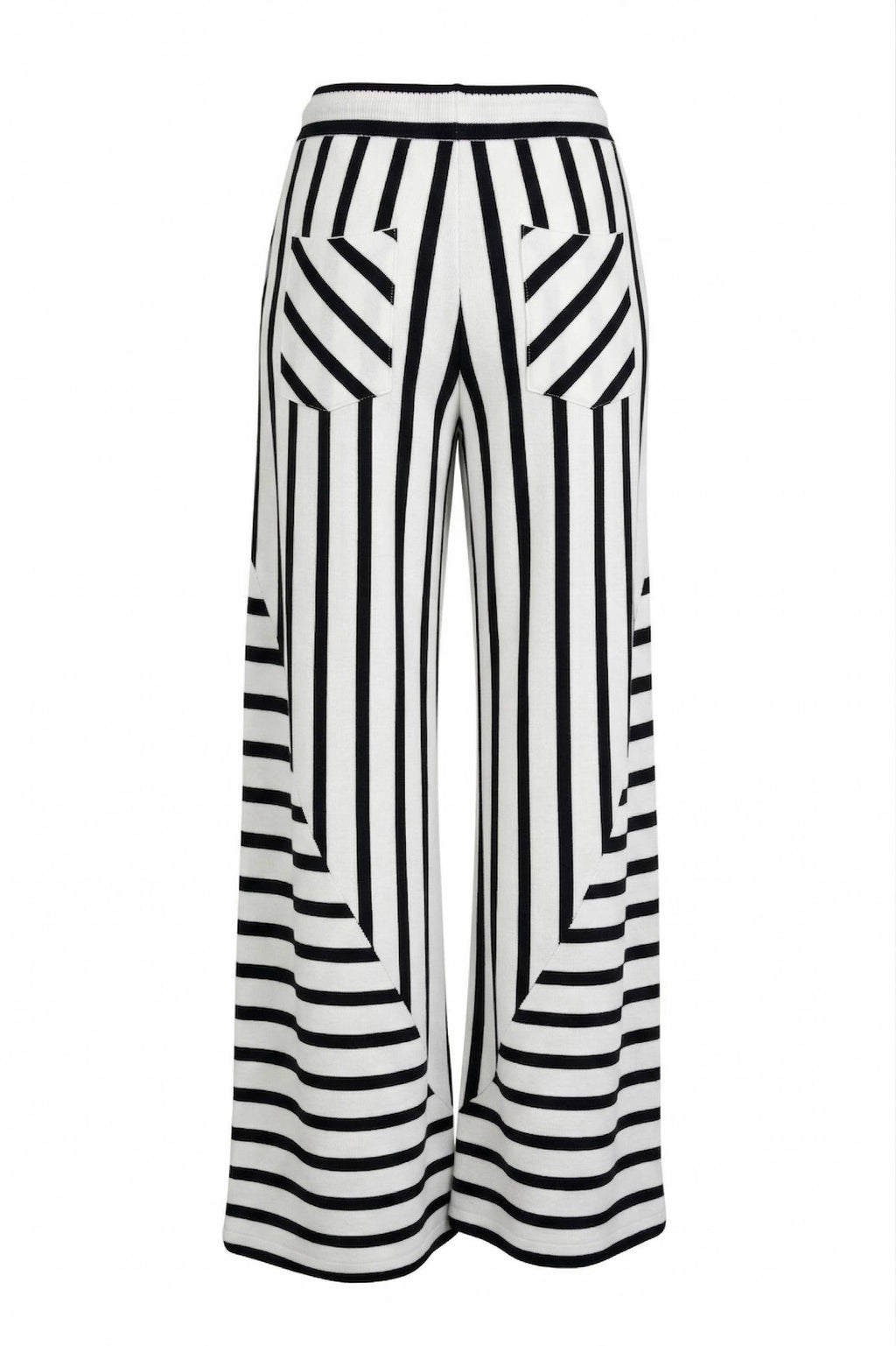 BUCKETLIST INC - P5801 | Mixed-stripe Terry Wide-leg Pants