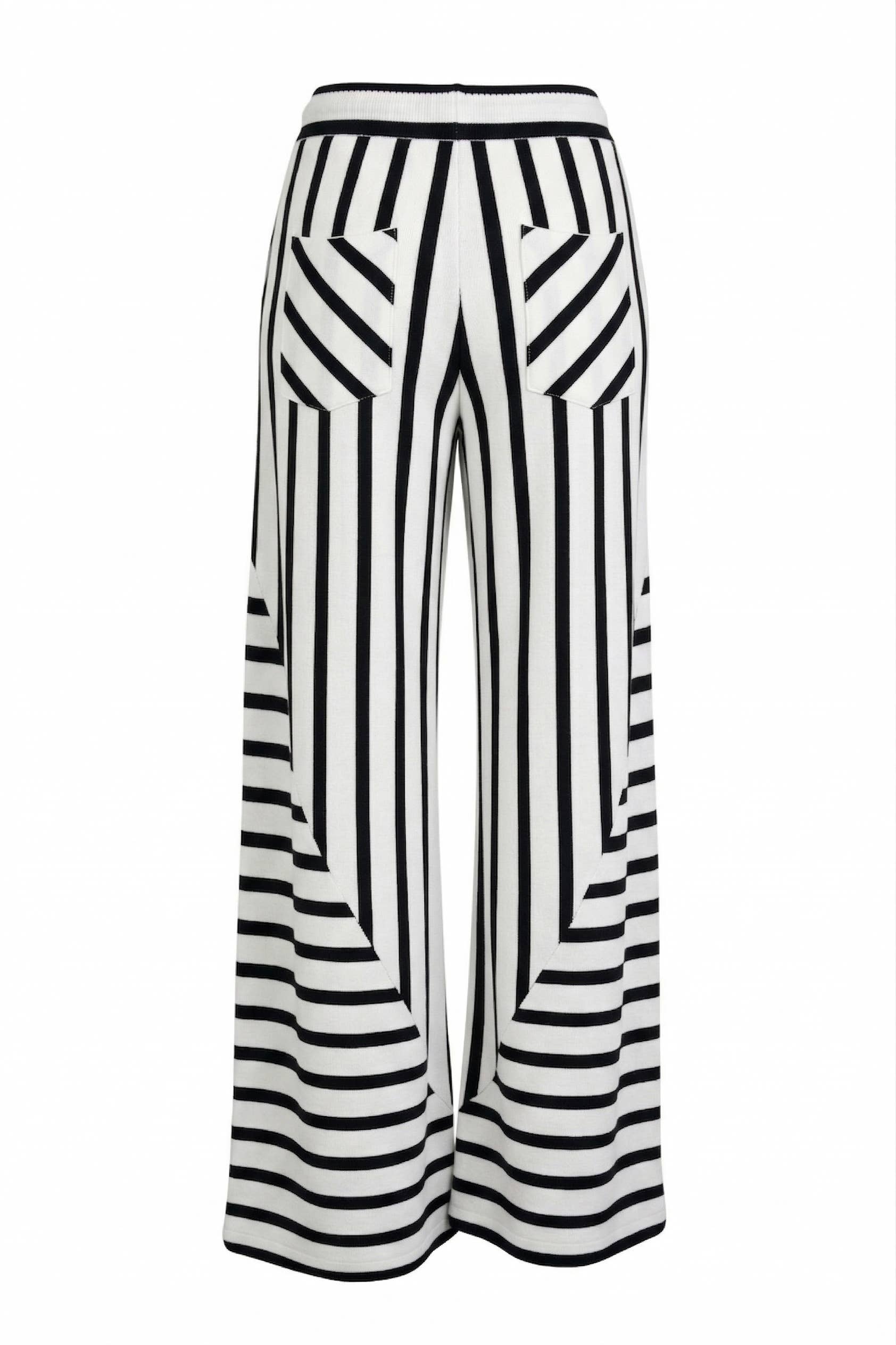 BUCKETLIST INC - P5801 | Mixed-stripe Terry Wide-leg Pants