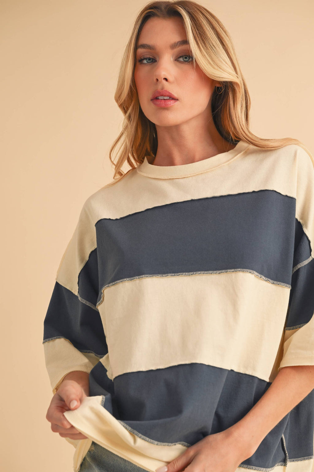 AEMI + CO - Polly Color Block Top