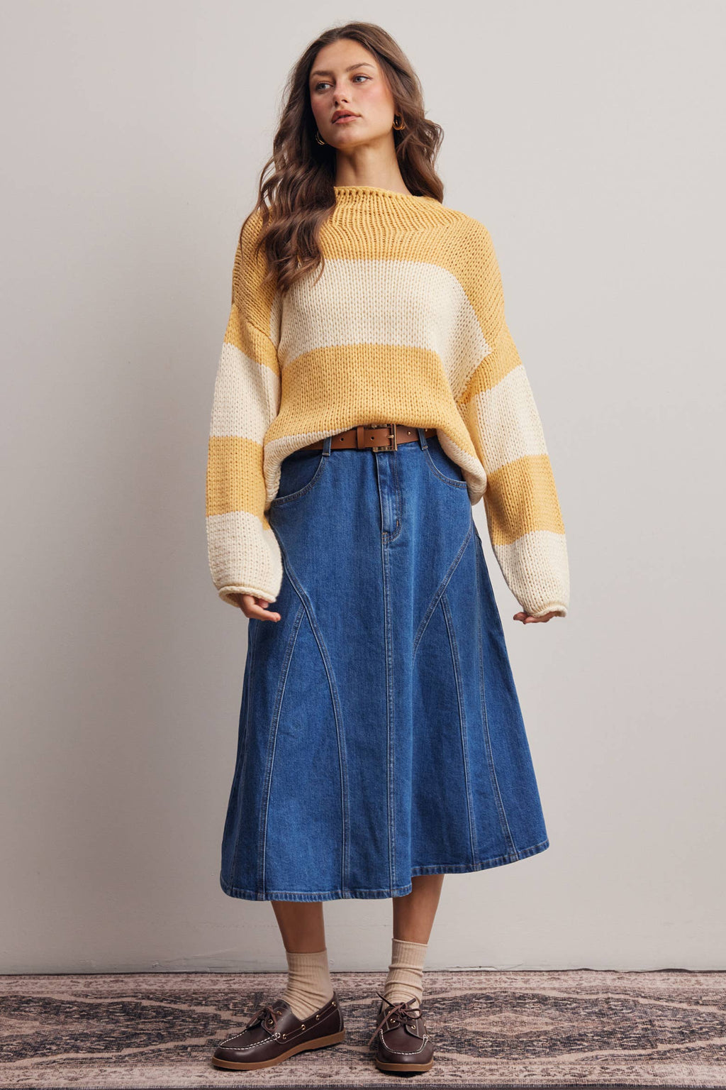 Forte - Chunky Stripe Knit Sweater FSW0072