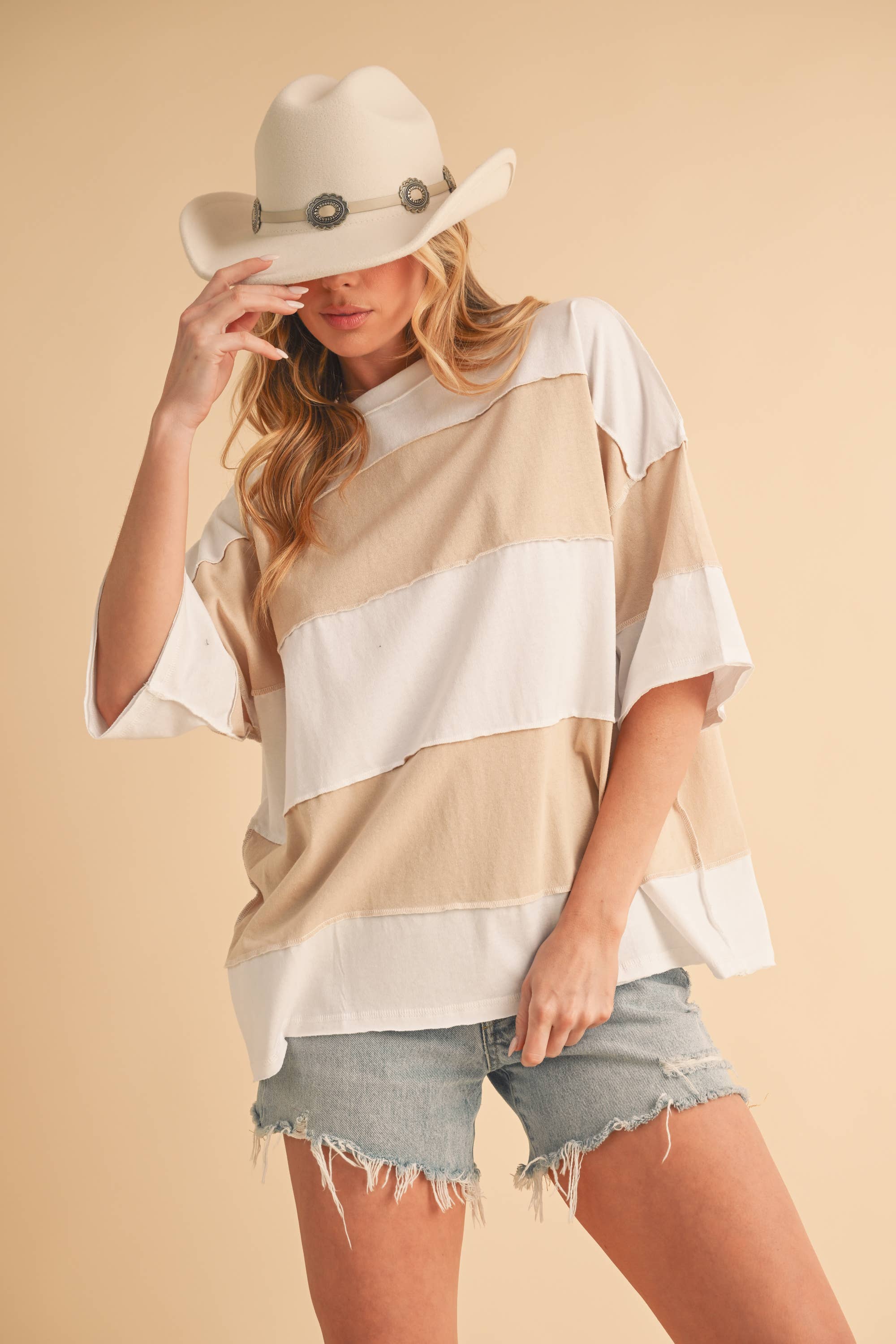 AEMI + CO - Polly Color Block Top