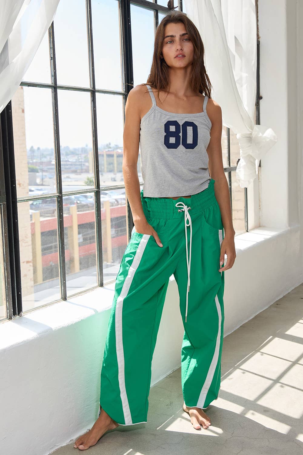 BUCKETLIST INC - IP5540 | Windbreaker Pants With Contrast Stripe