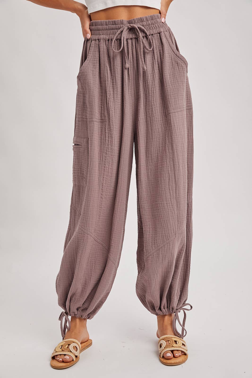 Bluivy - JOGGER HAREM DRAWSTRING PANTS