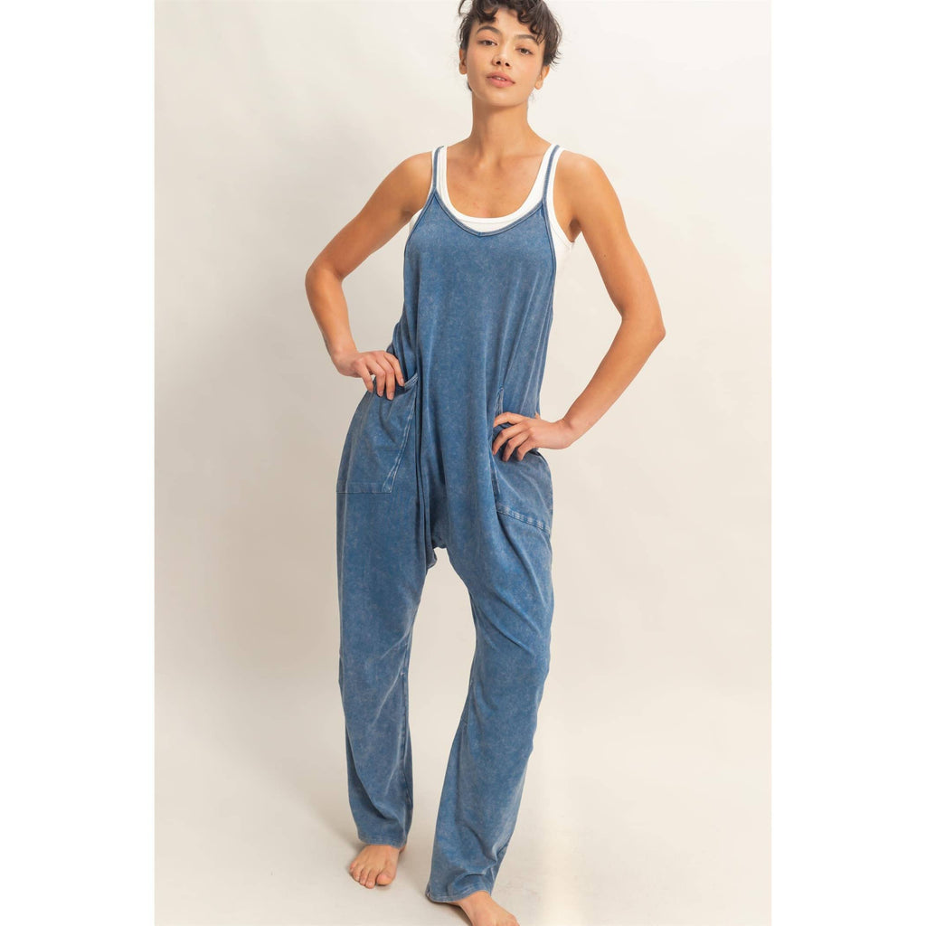 HYFVE - Mineral Wash Spaghetti Strap Jumpsuit