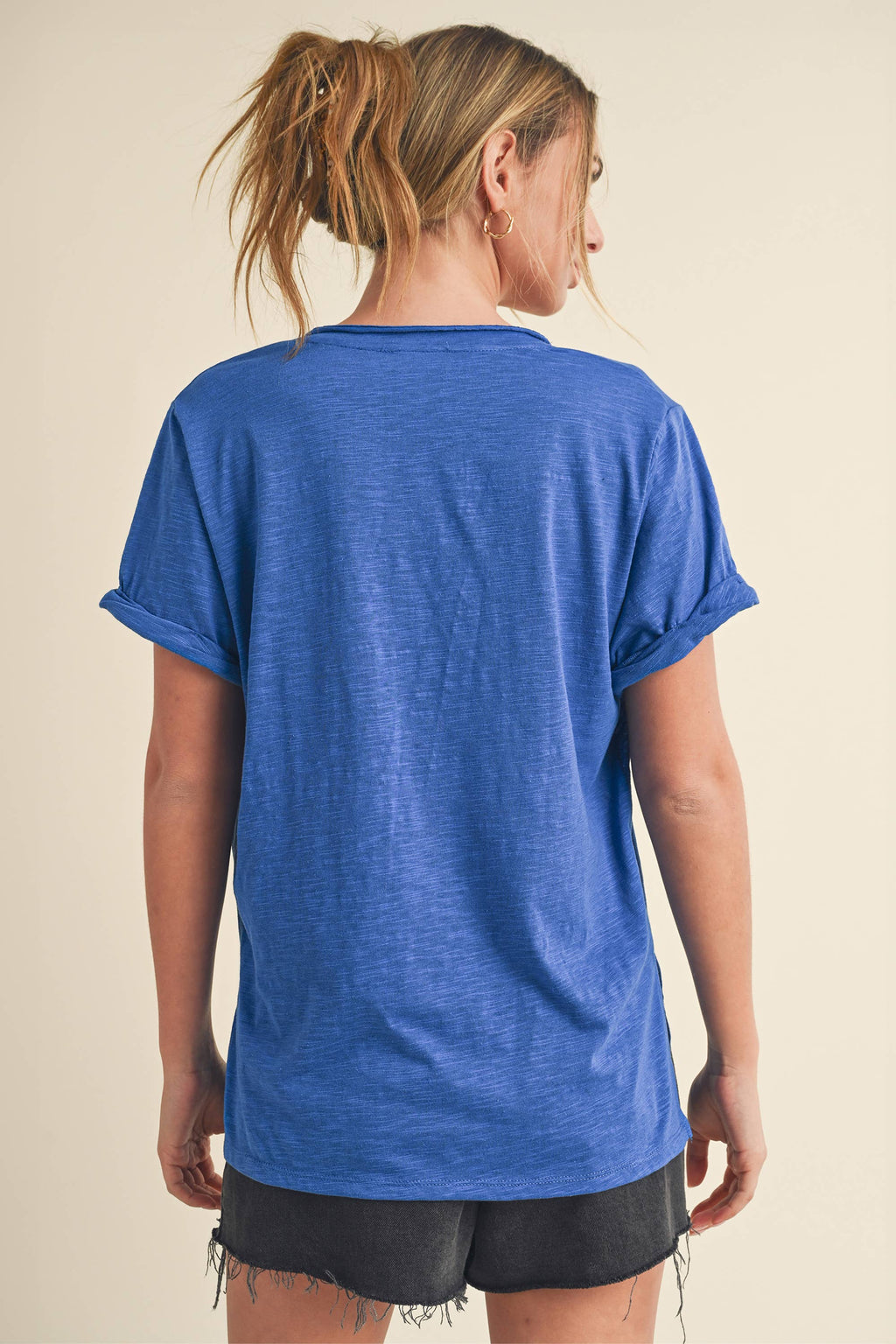 AEMI + CO - Zoie V-Neck Short Sleeve Top