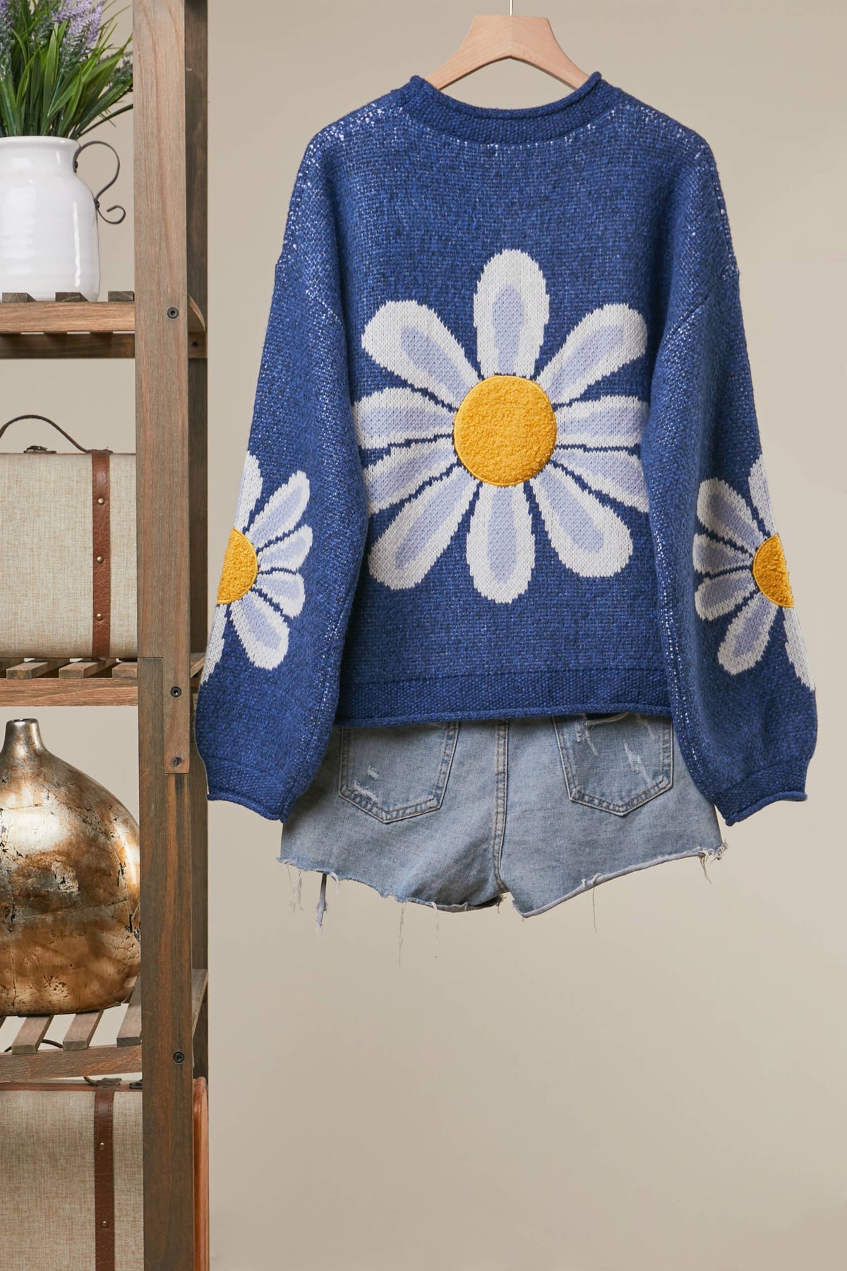 Mello. - Oversized Daisy Knit Sweater