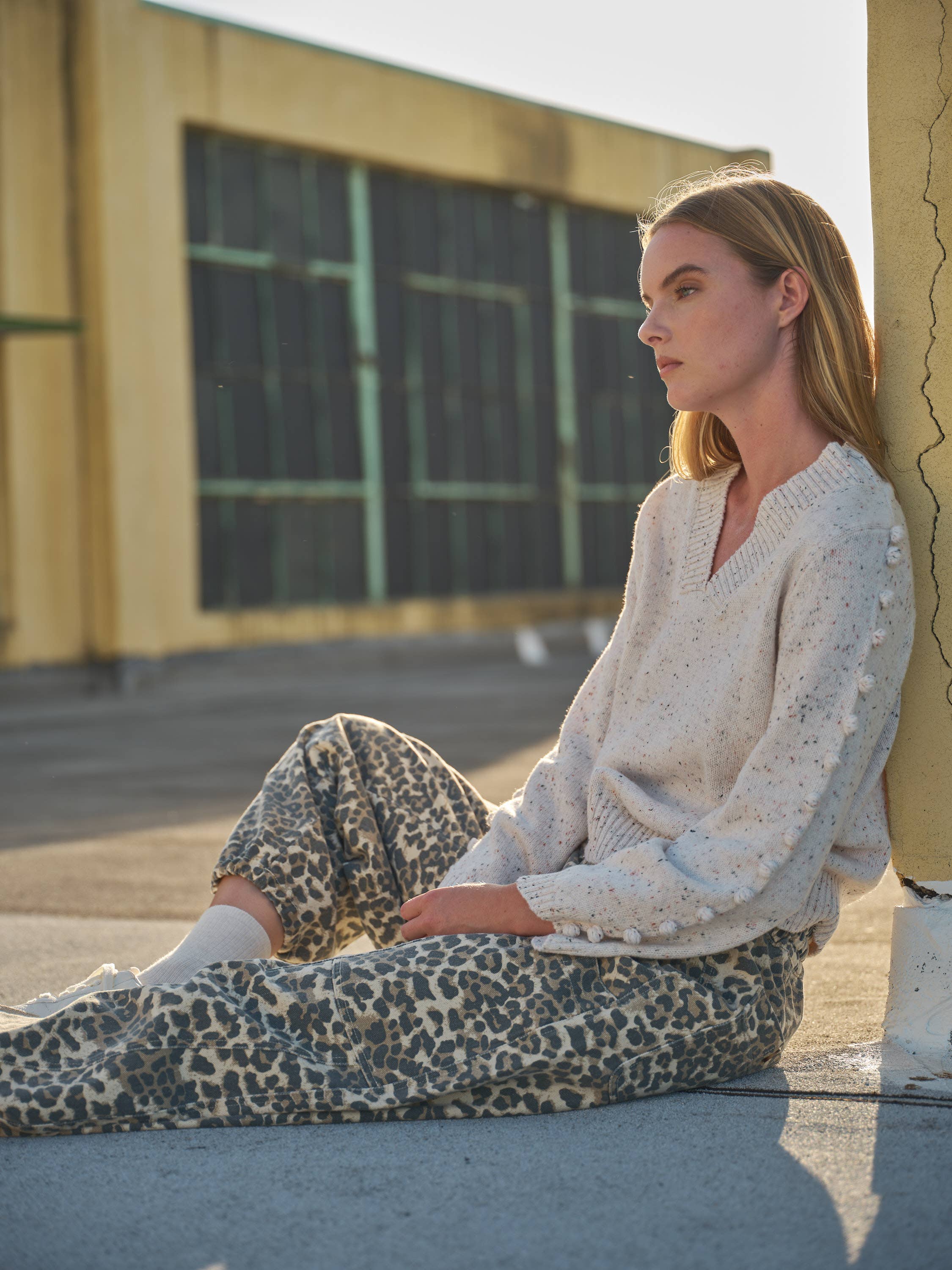 Aaron & Amber - LEOPARD LEOPARD PRINT RELAXED FIT PULL-ON PANTS