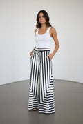 BUCKETLIST INC - P5801 | Mixed-stripe Terry Wide-leg Pants