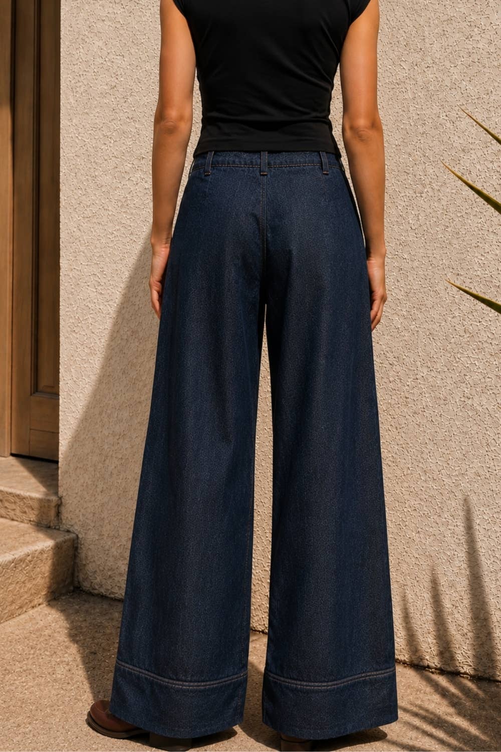 Wide Leg Denim Pants