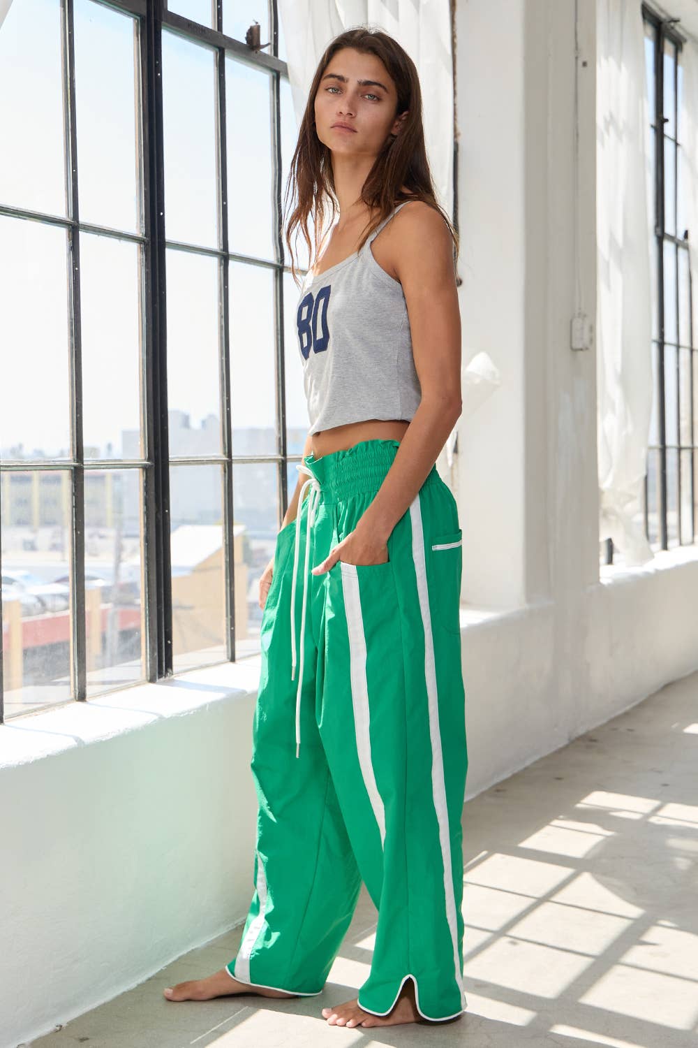 BUCKETLIST INC - IP5540 | Windbreaker Pants With Contrast Stripe