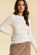 Doe and Rae - TEXTURED STRETCH KNIT TOP