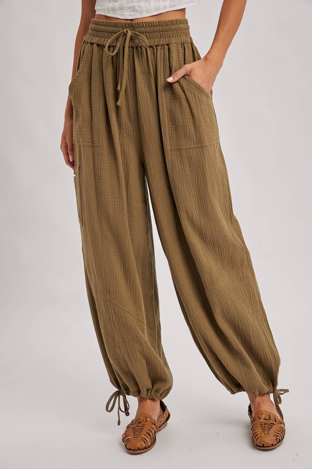 Bluivy - JOGGER HAREM DRAWSTRING PANTS