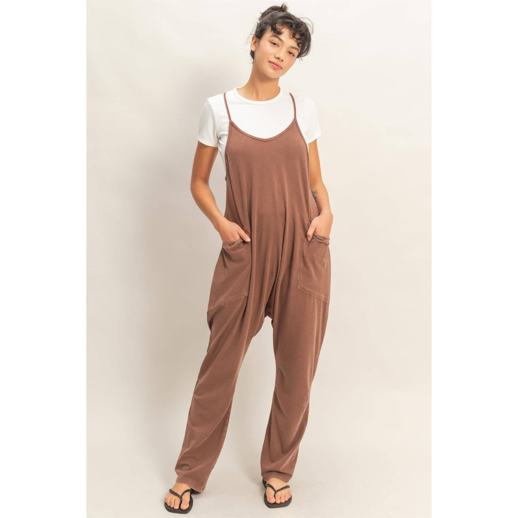 HYFVE - Mineral Wash Spaghetti Strap Jumpsuit