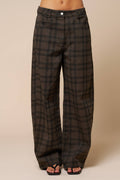 A Favorite Plaid Barrel Pant
