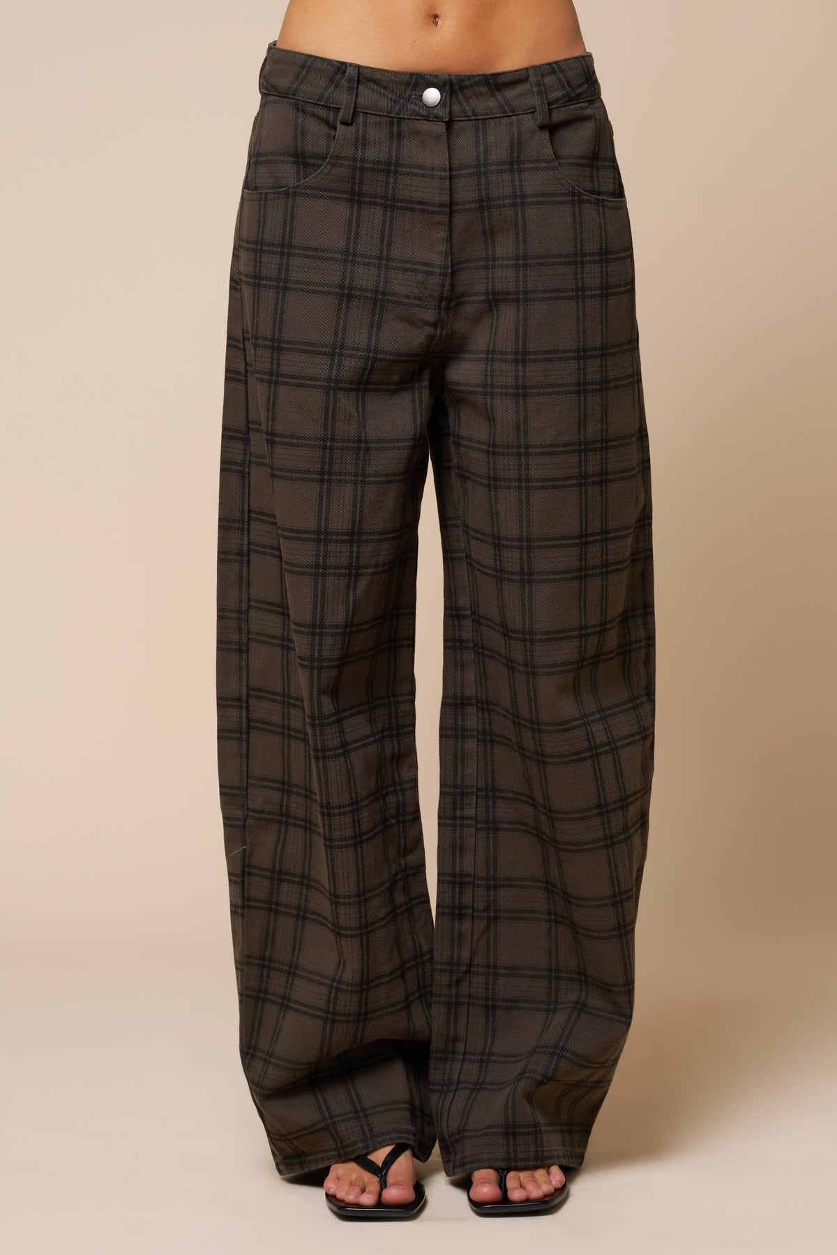 A Favorite Plaid Barrel Pant