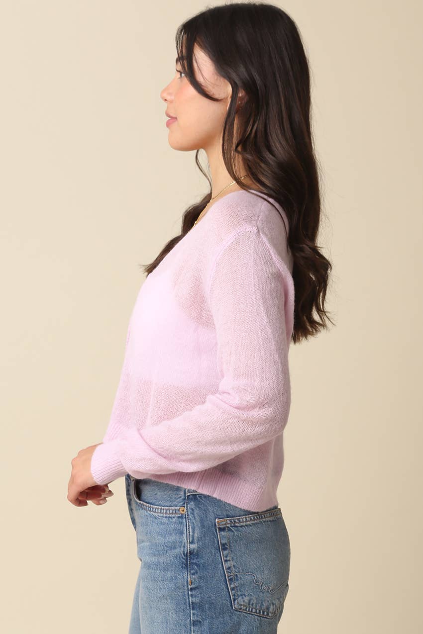 Olivaceous - Payten Sheer Lightweight Cardigan