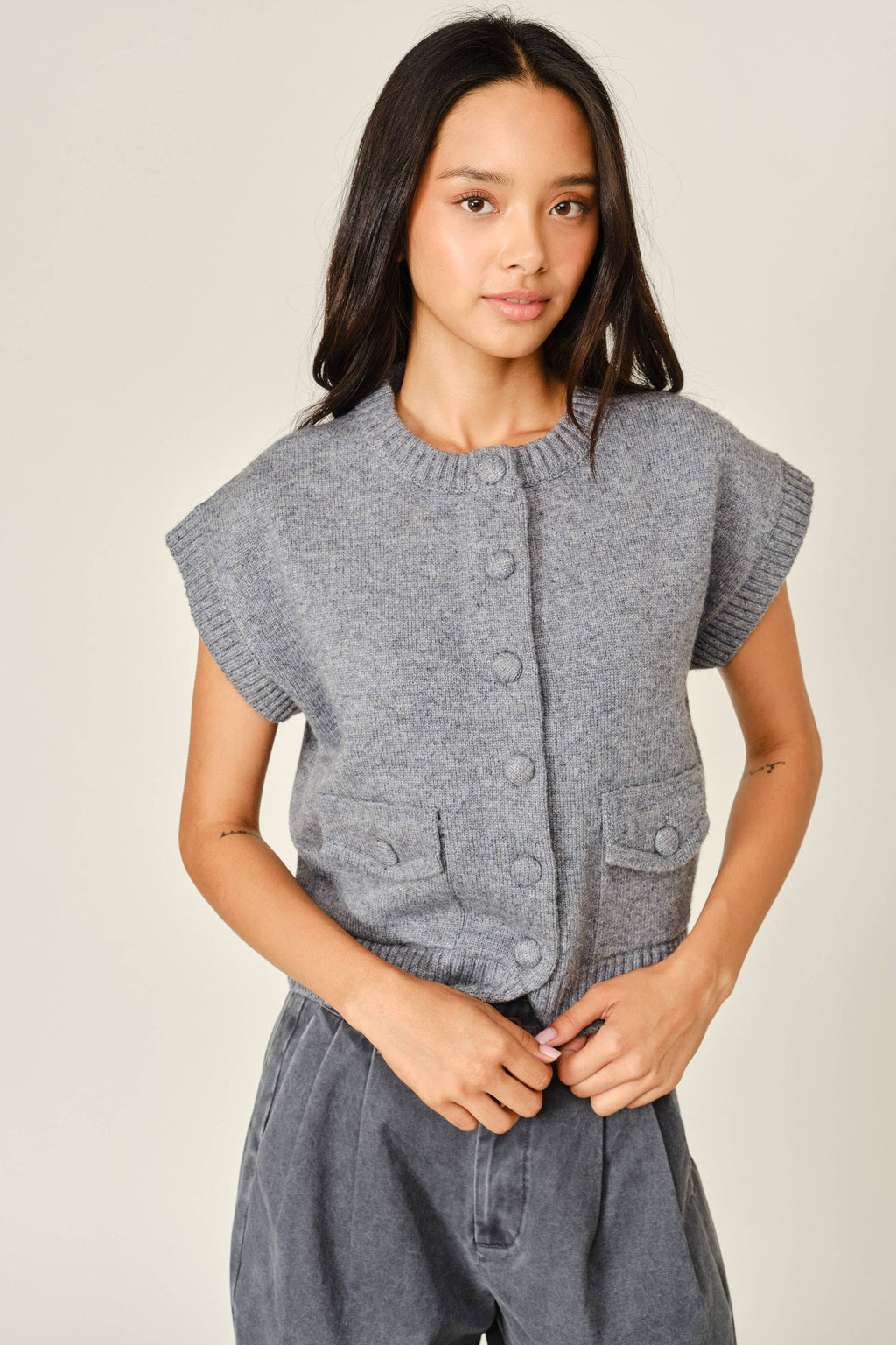 A Favorite Button Down Sweater Vest