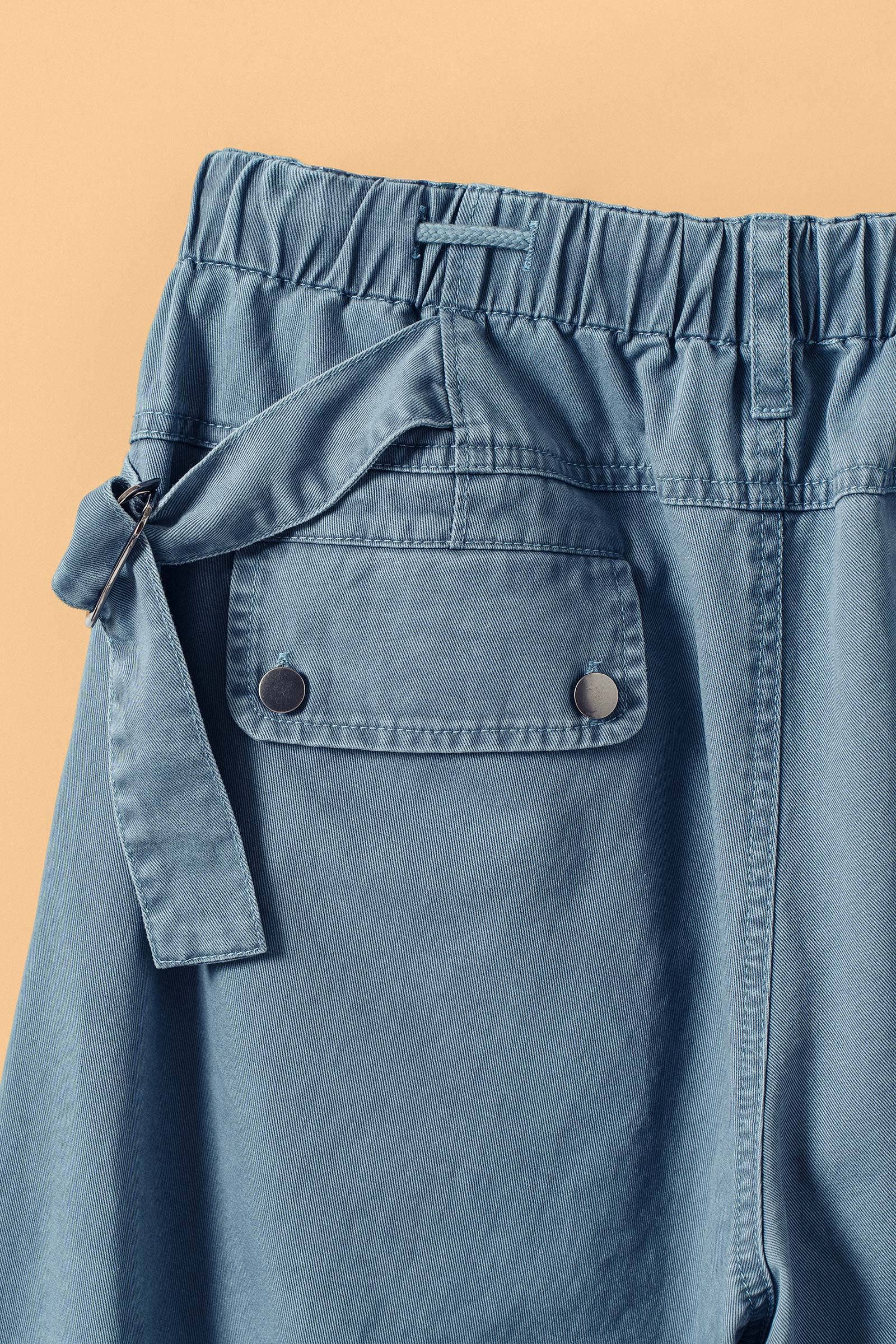 Urban Daizy - Wide-Leg Drawstring Denim Pants