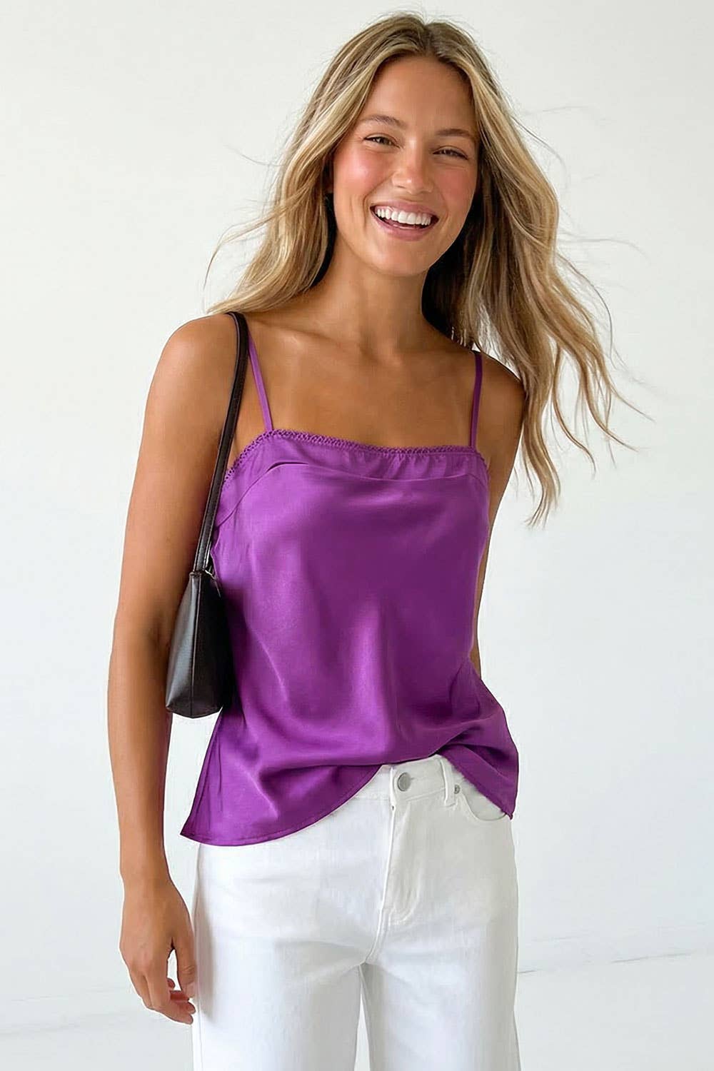 Scallop Trim Satin Cami