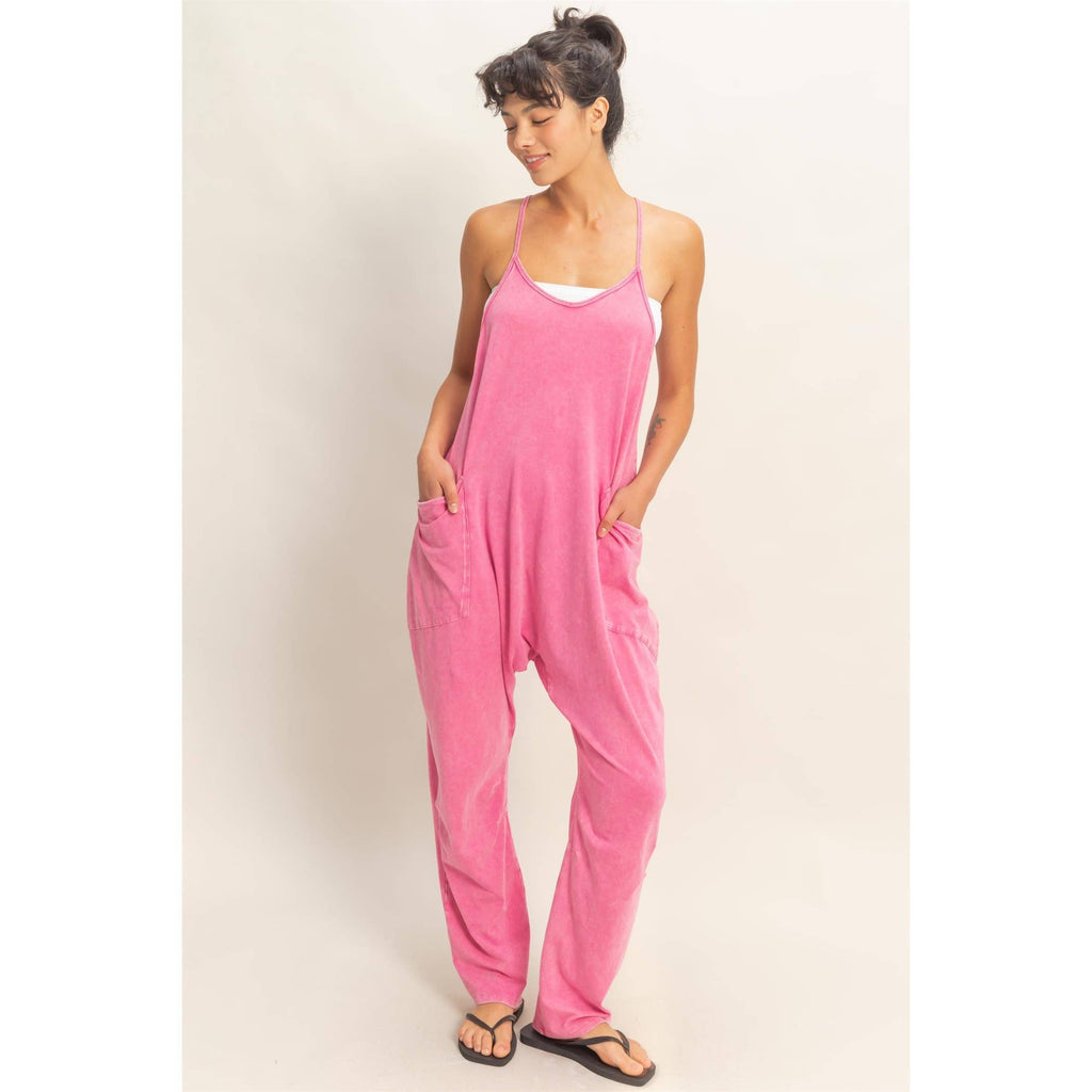 HYFVE - Mineral Wash Spaghetti Strap Jumpsuit