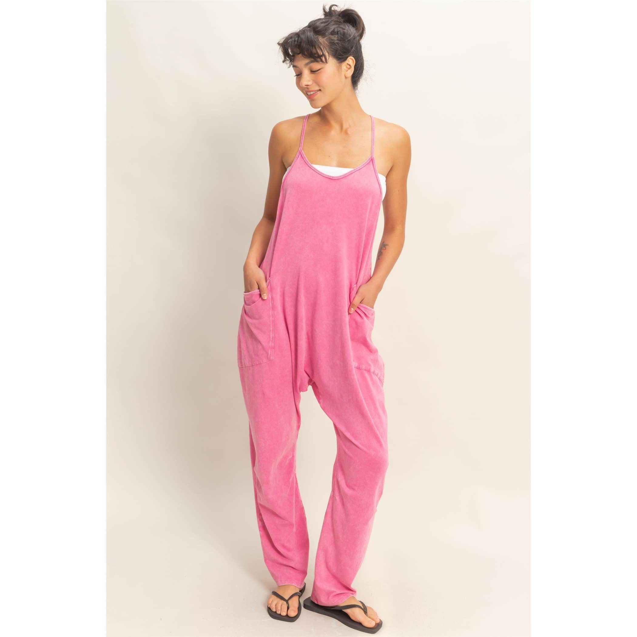 HYFVE - Mineral Wash Spaghetti Strap Jumpsuit