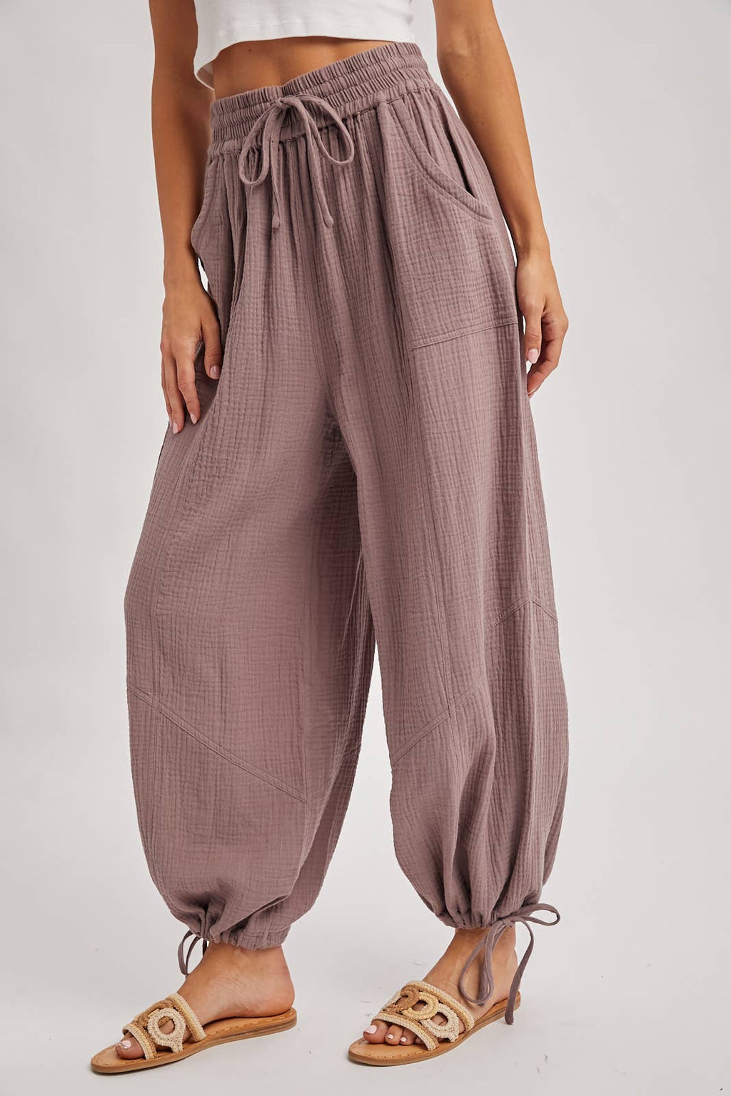 Bluivy - JOGGER HAREM DRAWSTRING PANTS