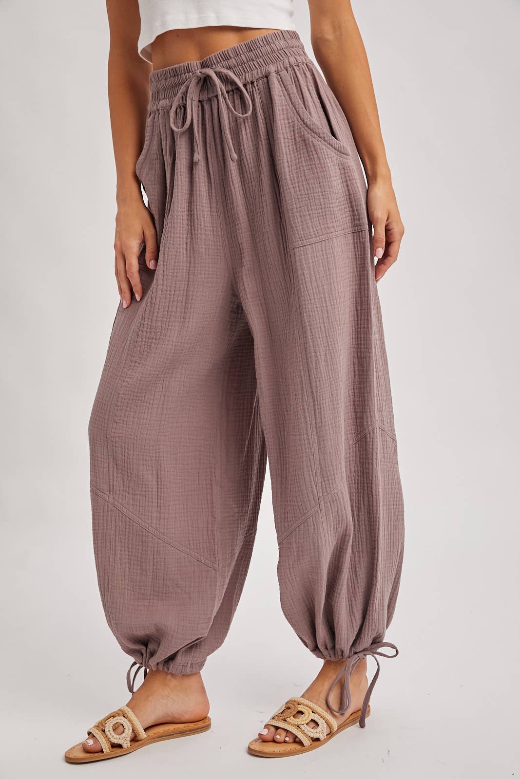 Bluivy - JOGGER HAREM DRAWSTRING PANTS