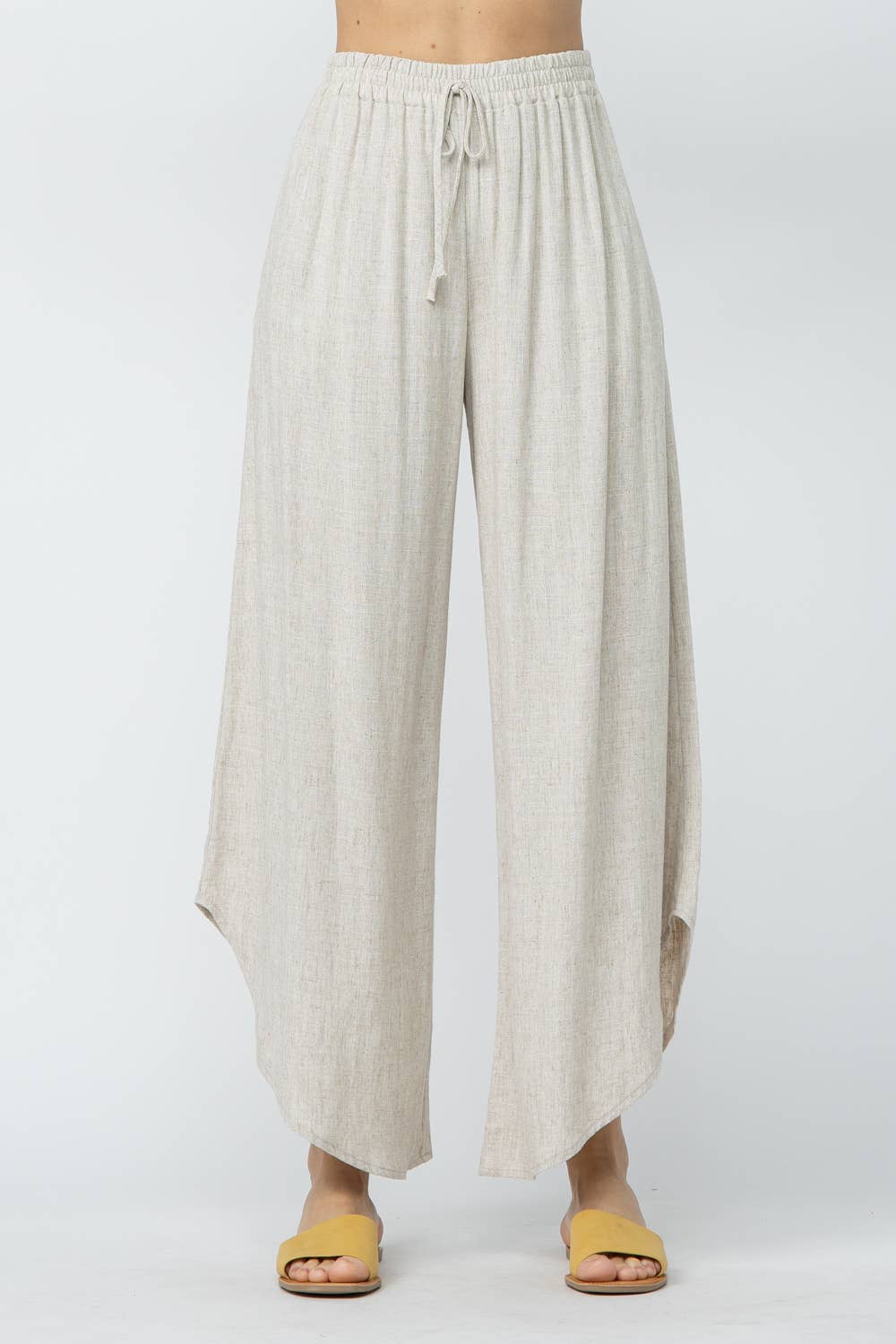 Curved Linen Pants