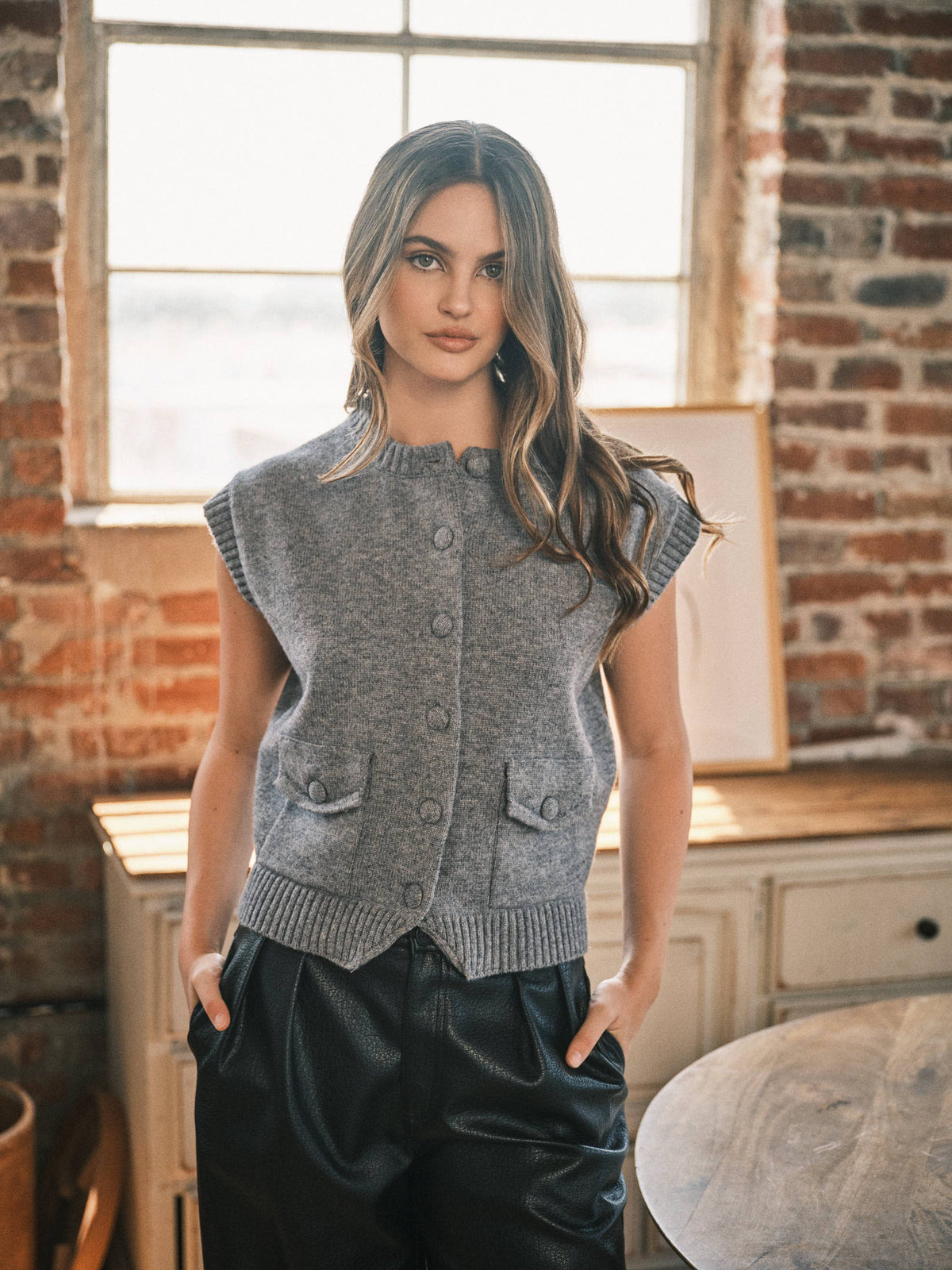 A Favorite Button Down Sweater Vest